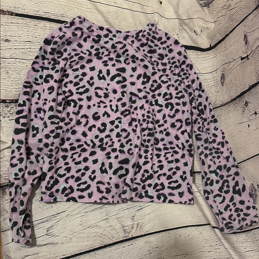 6 Pc Girls bundle Jeans, top. PJ, flannel dress-pinks, purple, leopard - Picture 5 of 11